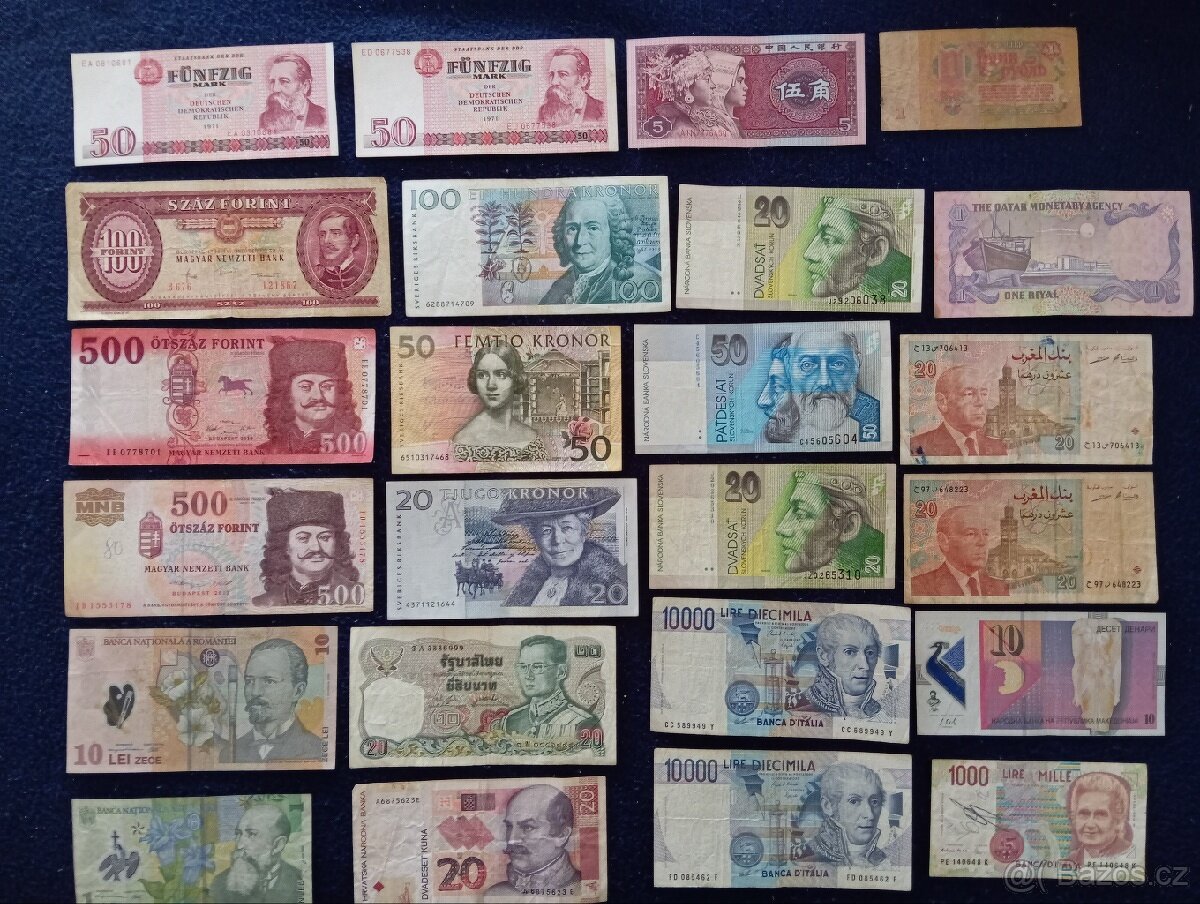 Bankovky různých zemí 24 ks