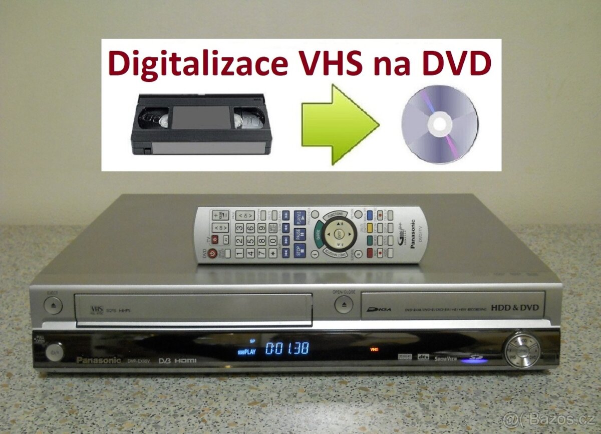⚠️ VHS-HDD-DVD rekordér Panasonic DMR EX95 hdmi