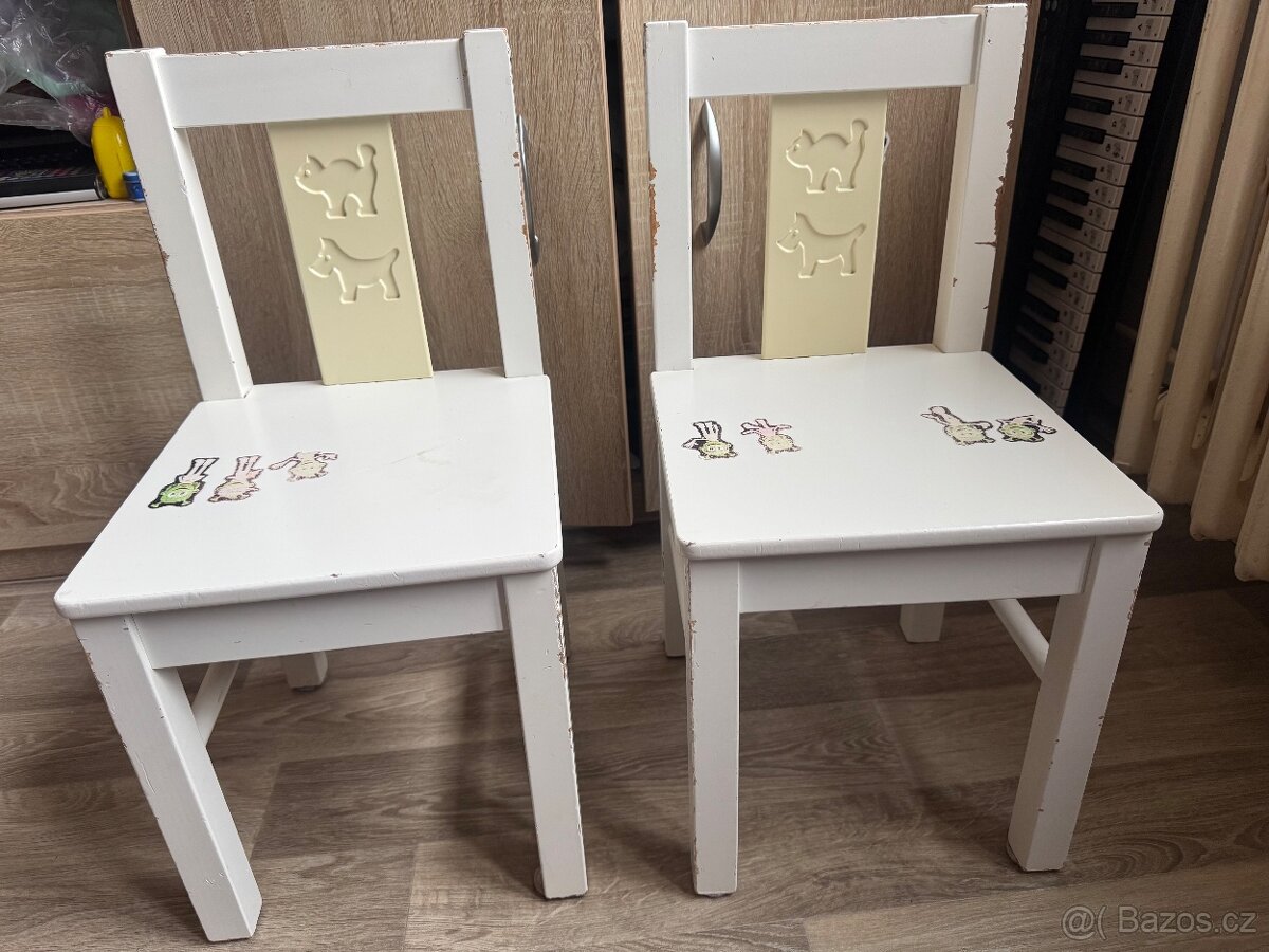 2 dětské židličky IKEA kritter