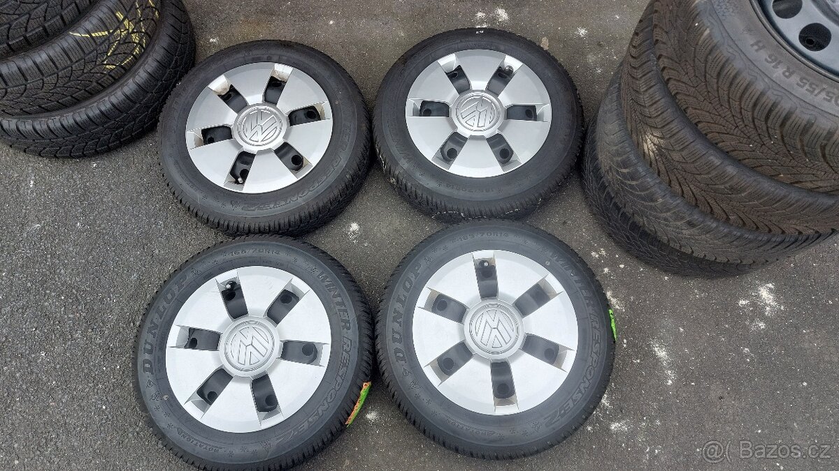 Kola zimní 14", VW UP ŠKODA CITIGO, 4x100mm, pneu 165/70/14