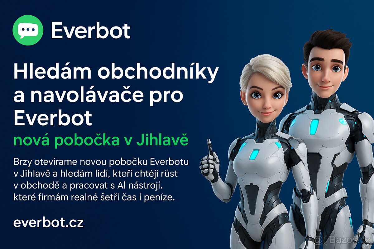 Hledám obchodníky a navolávače pro kraj Vysočina Everbot.cz