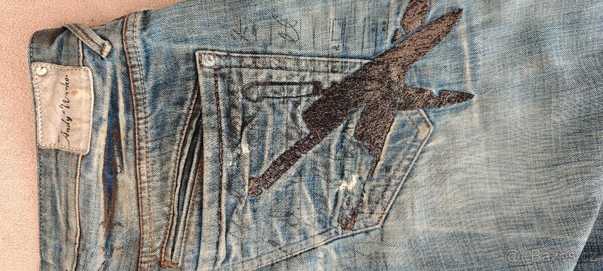 Džíny Andy Warhol INTERSTATE 31 / 32 modré