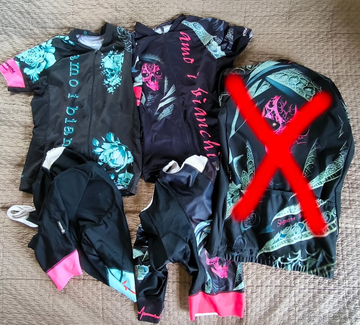 Dámský cyklistický set dres + kalhoty