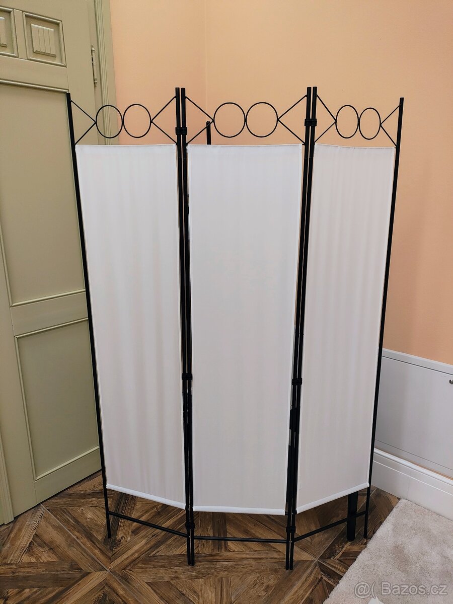 Paravan / zástěna (černo-bílá)