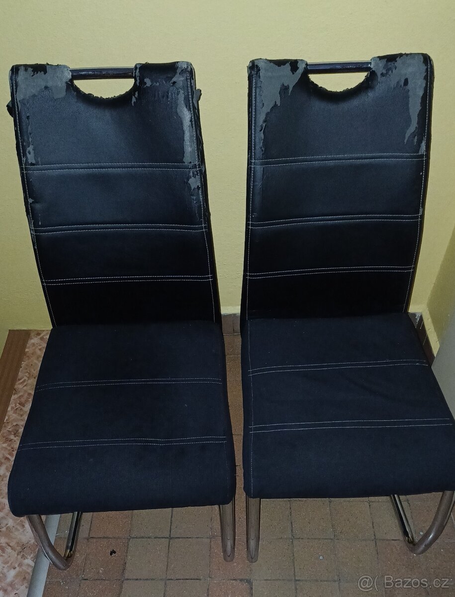 Židle kuchyňské houpací, 2ks