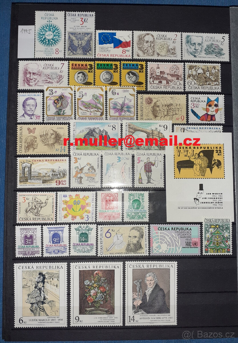 Kompletní ročník známek 1995 (čisté, nepoužité)