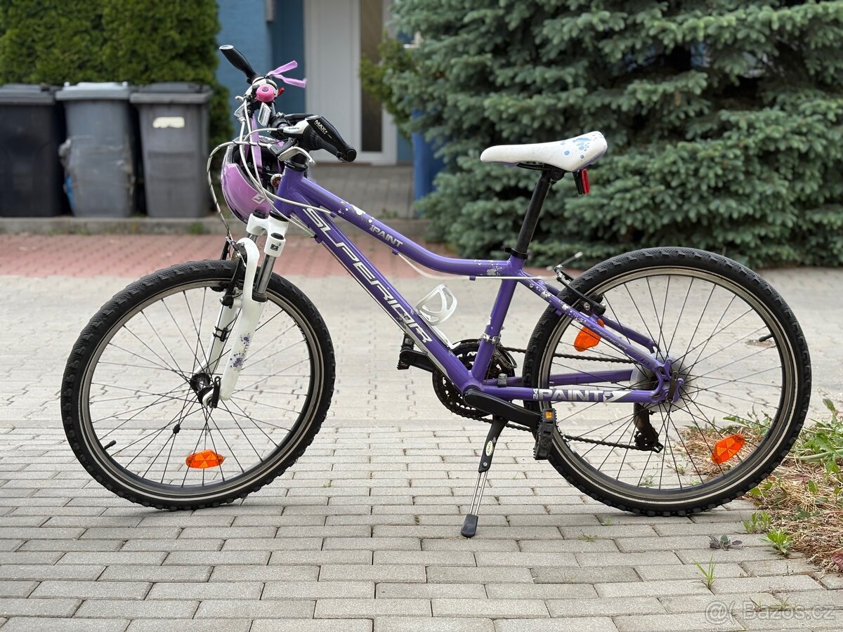 Dětské kolo 24 fialové