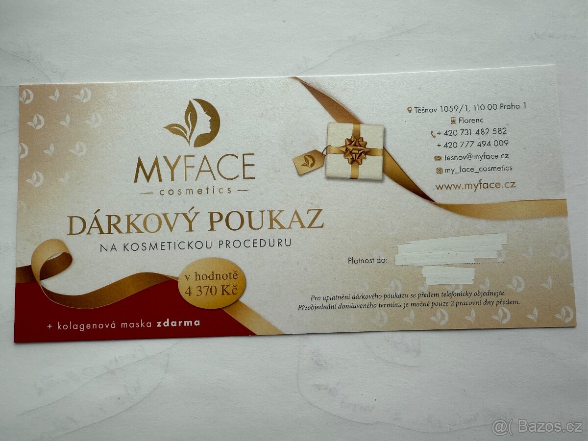 Dárkový poukaz - kosmetická procedura