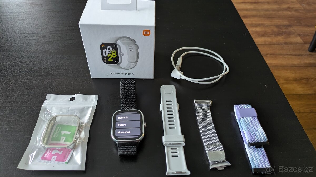 CHYTRÉ HODINKY REDMI WATCH 4 + 3 NÁRAMKY, ZÁRUKA DO ZÁŘÍ 26