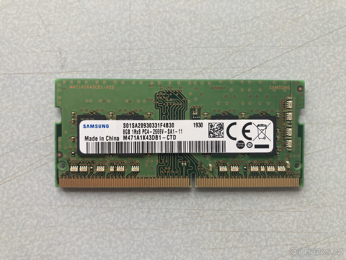 Paměťový modul Samsung 8GB DDR4 2666 pro notebooky