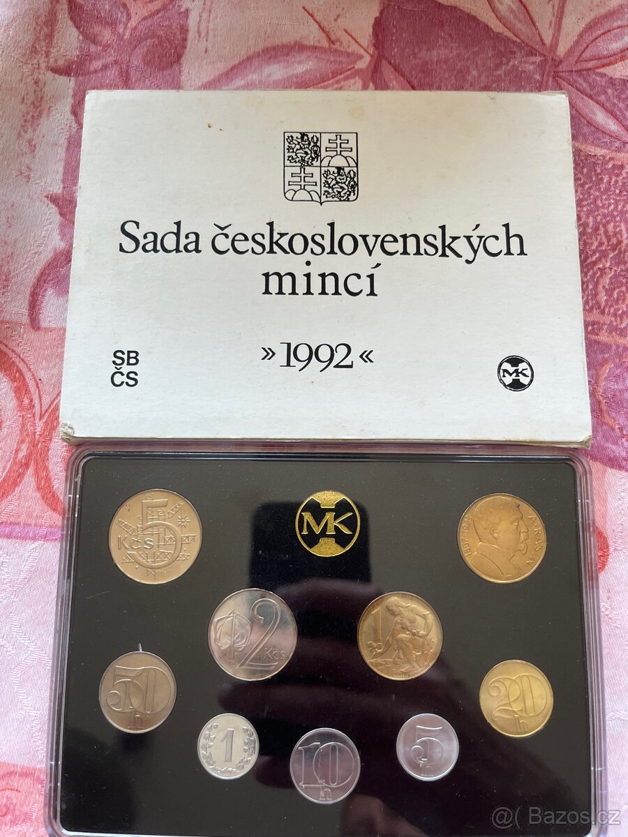 Sada oběžných Československých mincí 1992