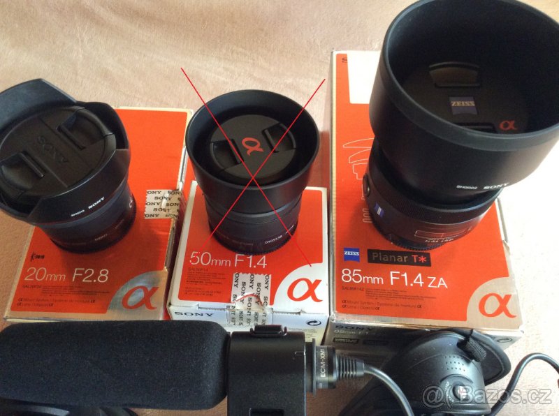 Sony objektivy F1,4 + F2,8