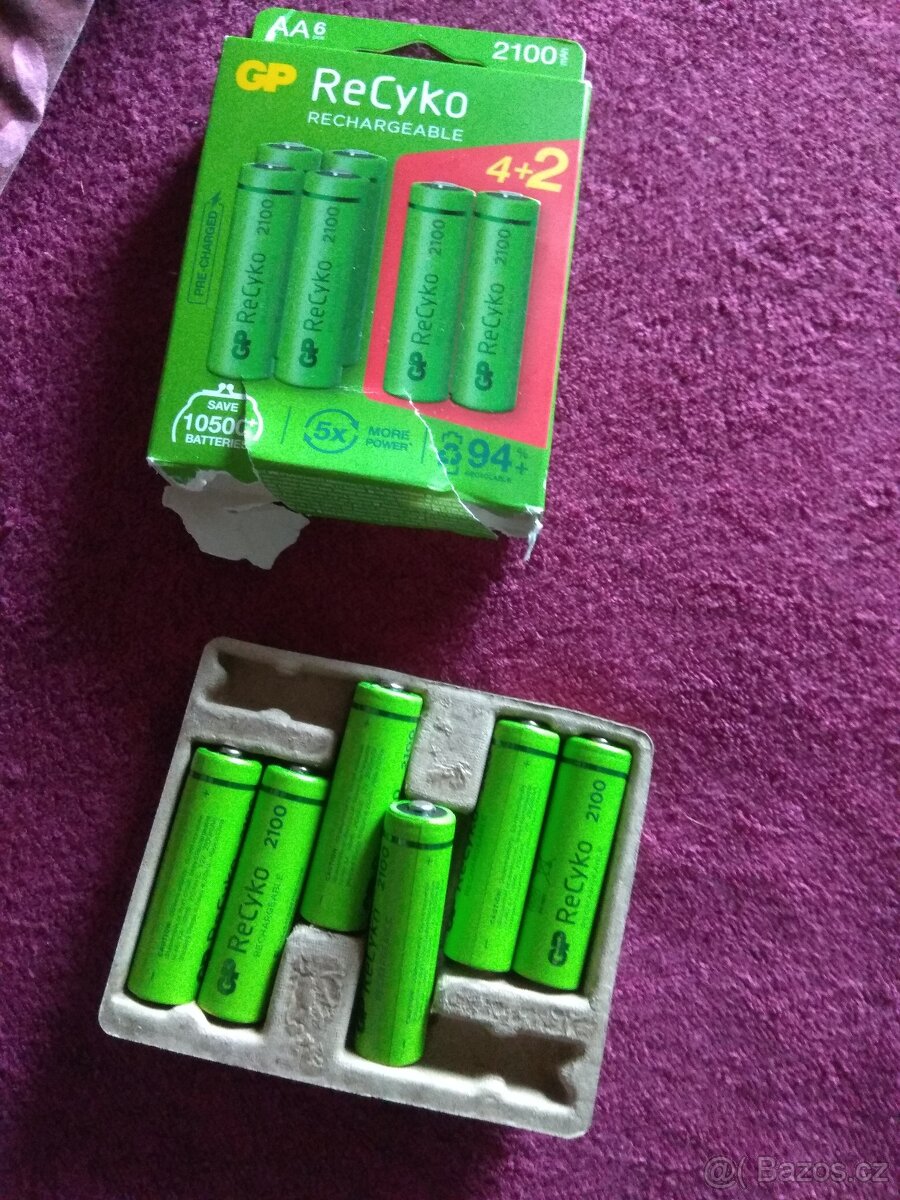 Nabïjecí AA baterie ReCyko 2100, blistr 6ks i kusově