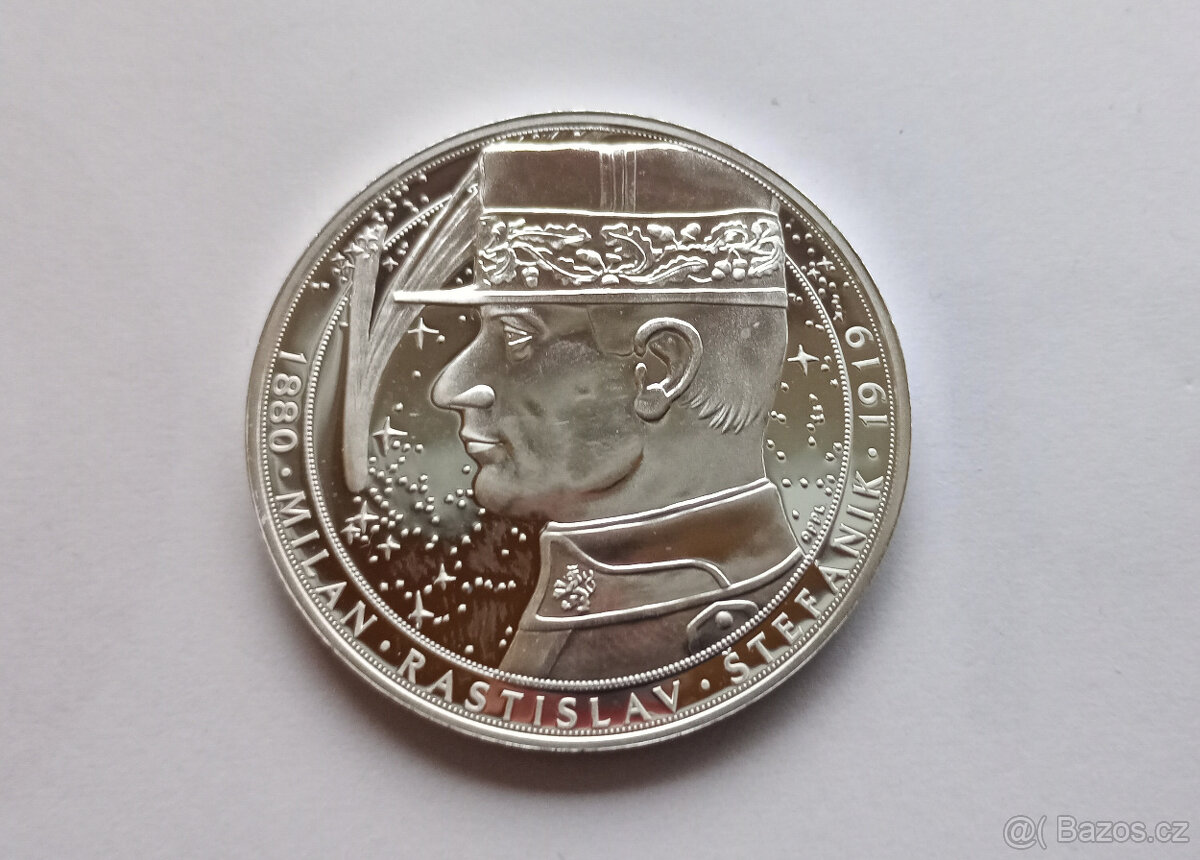 Pamětní medaile – Milan Rastislav Štefánik – ryzí stříbro
