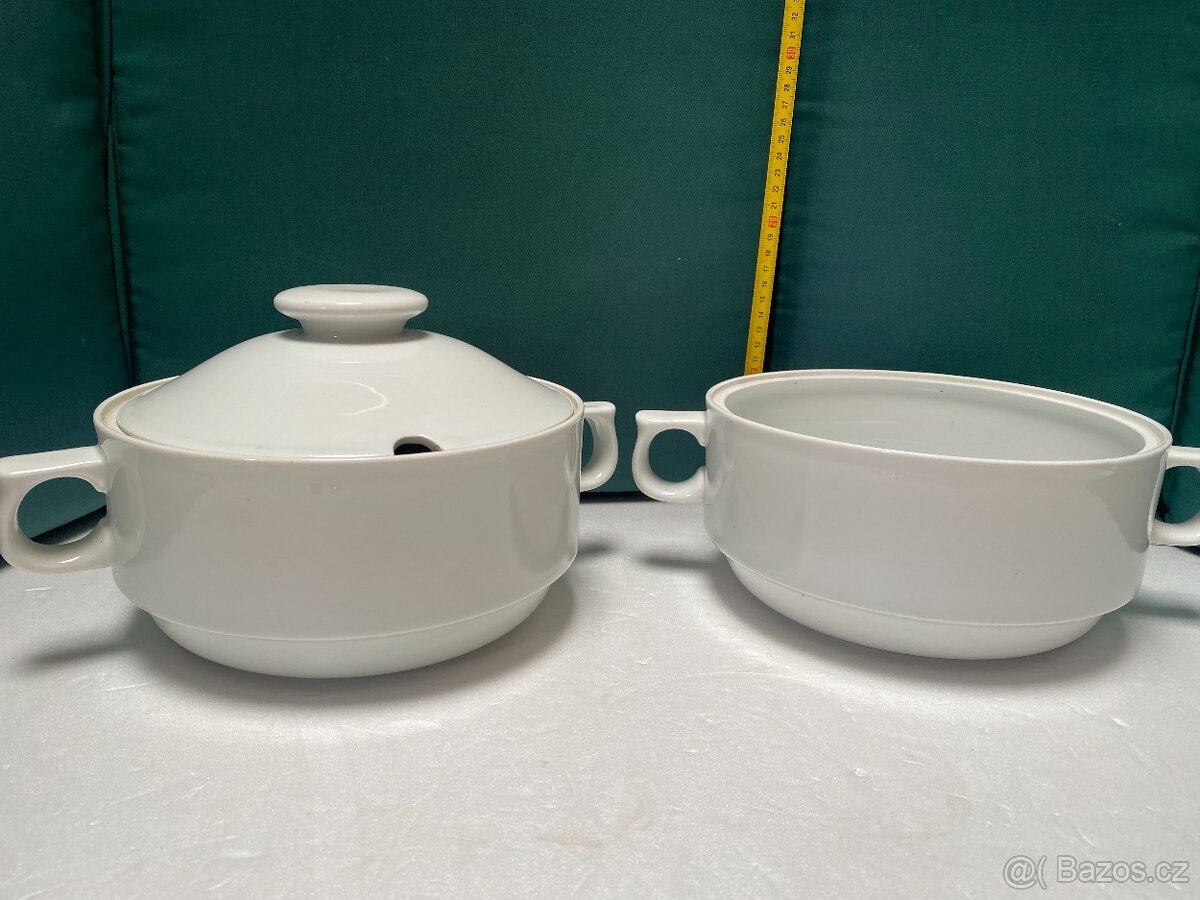 Polévkové mísy 2,6 l – sada 2 ks, 1x s víčkem