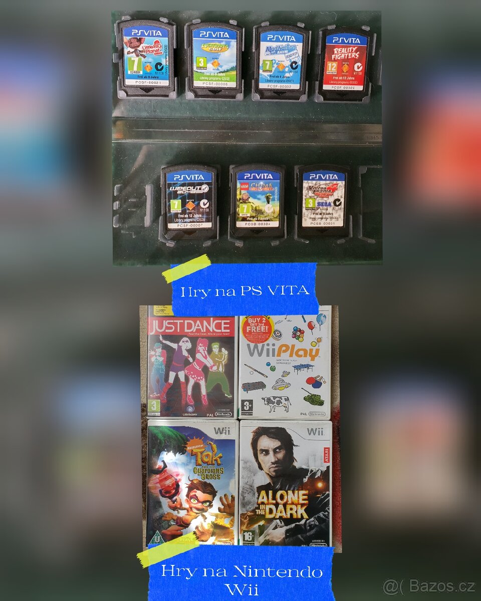 Hry na PS Vita a Nintendo Wii
