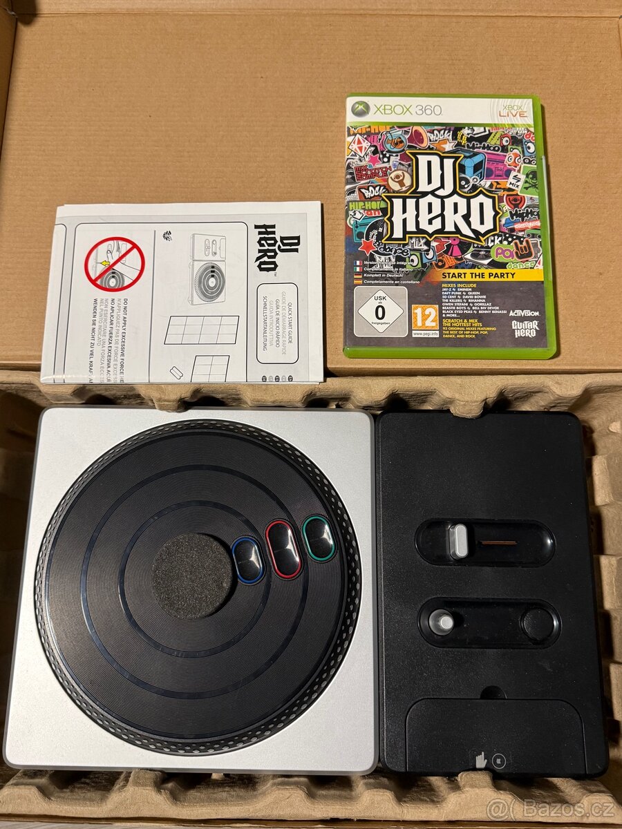 DJ Hero vč. DJ konzole pro XBOX 360