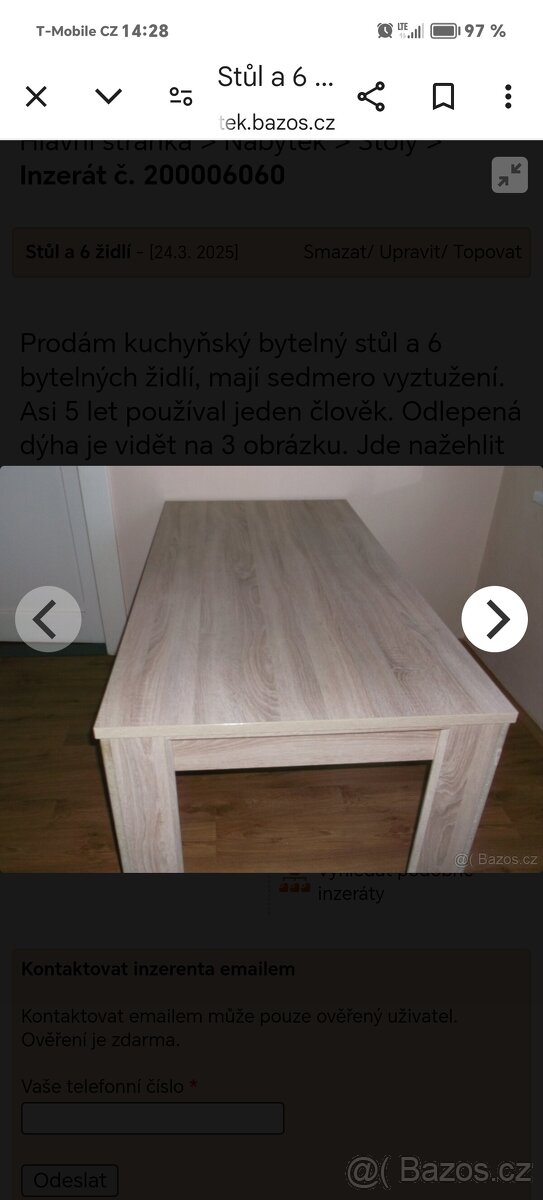 Jídelní stul