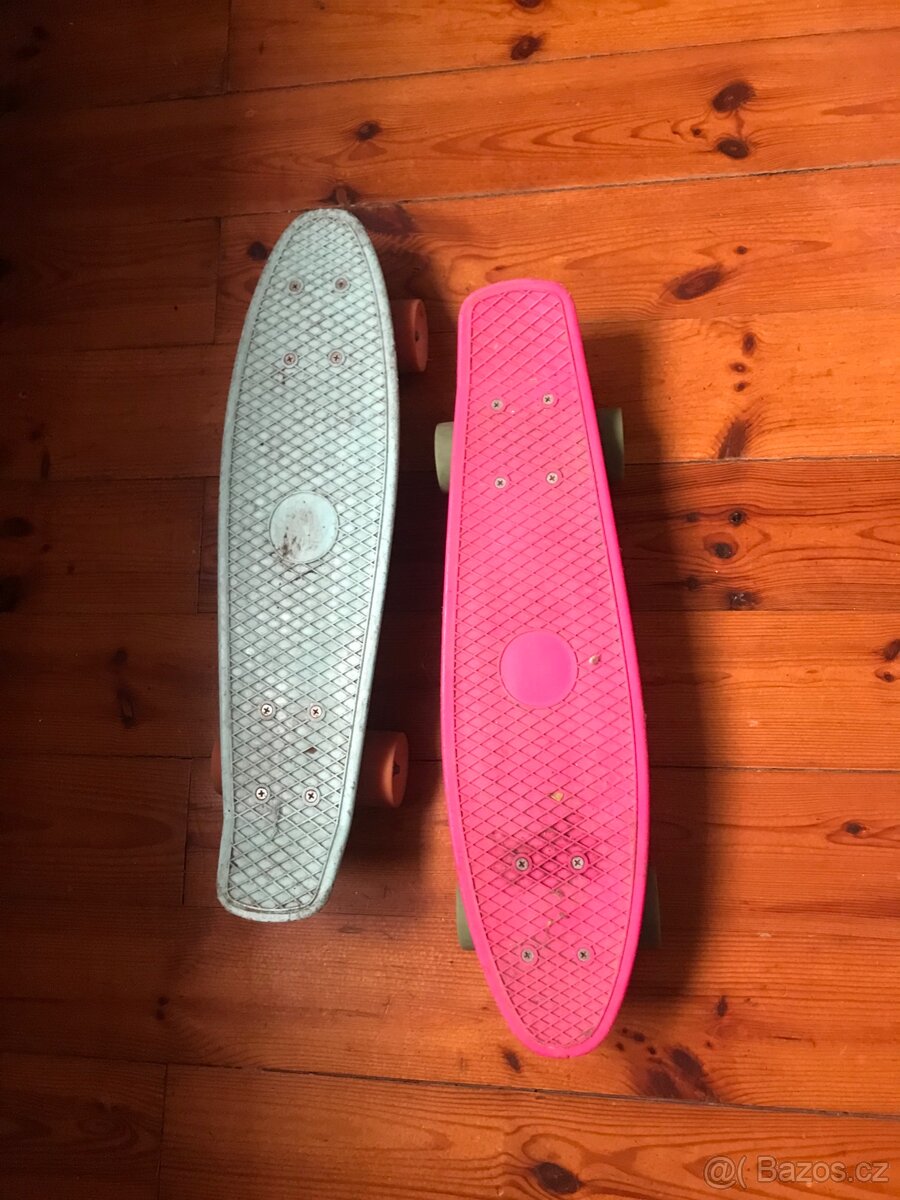 Pennyboard ruzovy a tyrkysovy