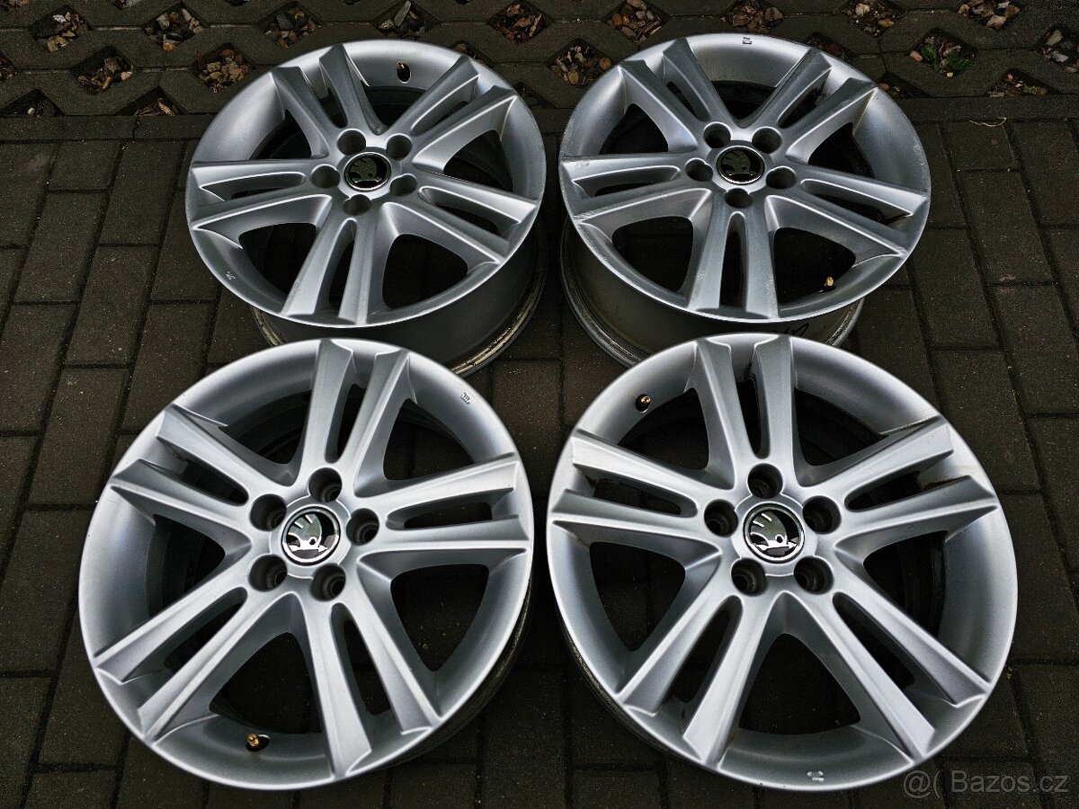 ALU kola disky Škoda 5x100 Roomster Fabia II R16 ET43