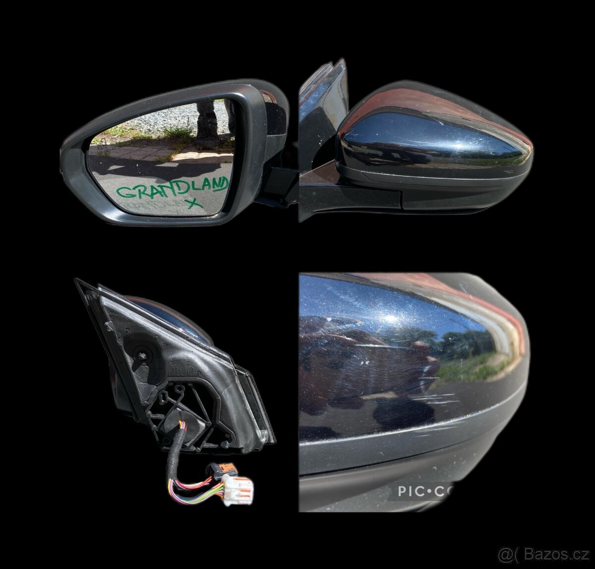 Leve zrcatko Opel Grandland x cerne