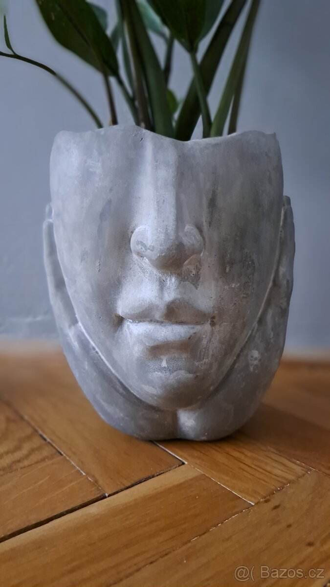 Betonový květináč - 19 x 14 x 50 cm, dostupné 2 ks