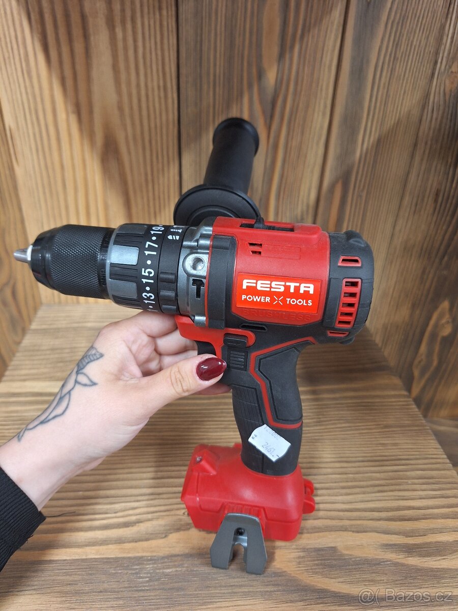 Vrtačka AKU SHARE , 20V, s příklepem,bezuhlíková,FESTA