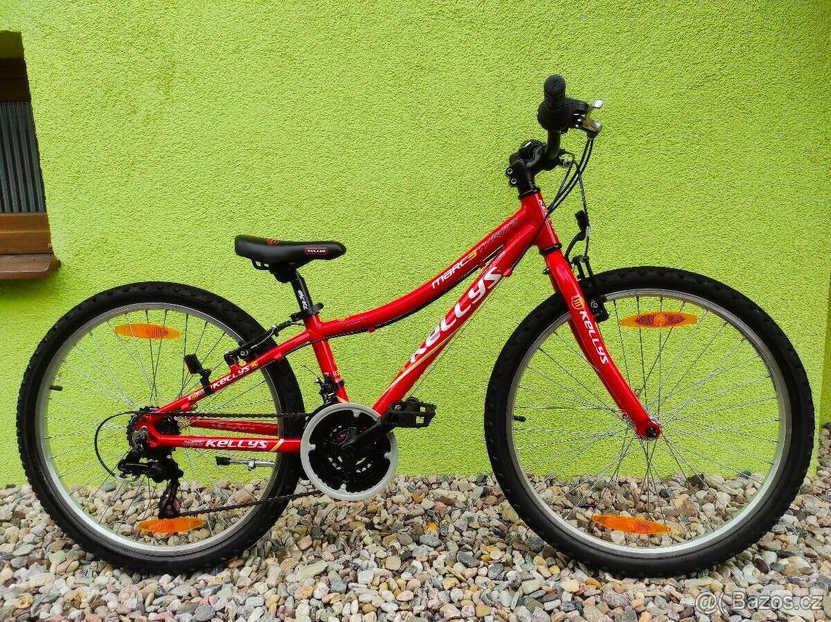 Značkové dětské kolo Kellys 24" (červená)
