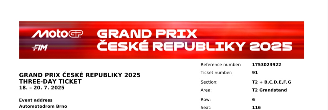 MOTO GP BRNO - 2x T2 6.řada
