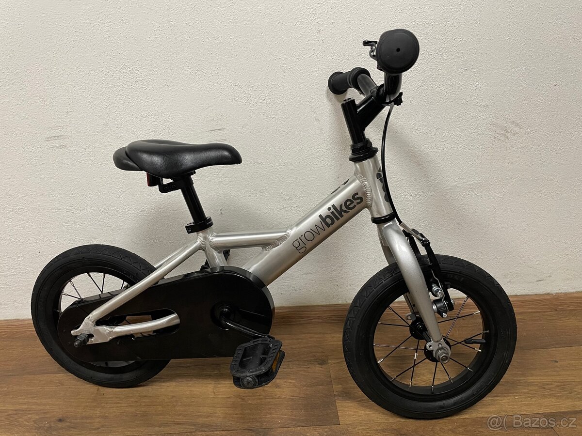 Dětské kolo Growbikes 12” stříbrné