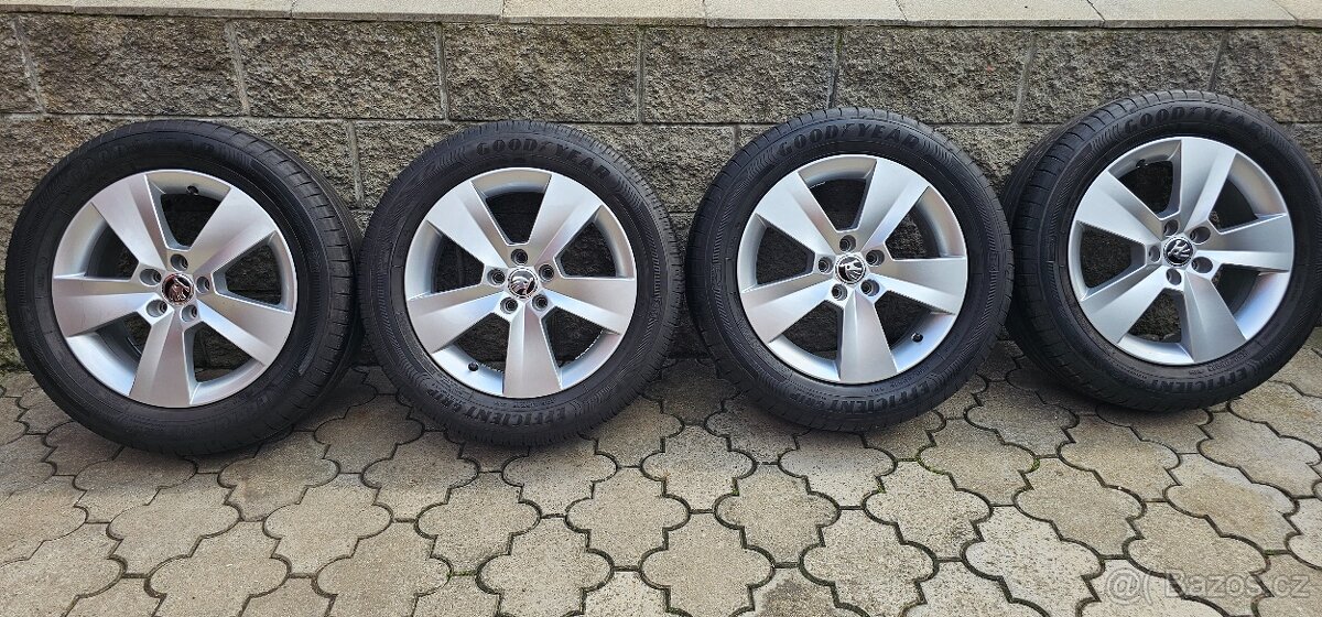Originál alu Škoda SCALA 5x100 205/55 R16 letní - 6,5mm