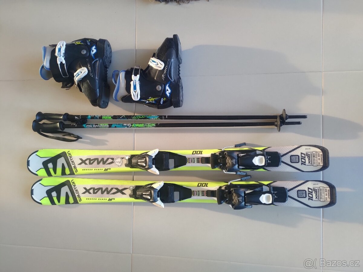 Dětské lyže 100 a lyžáky