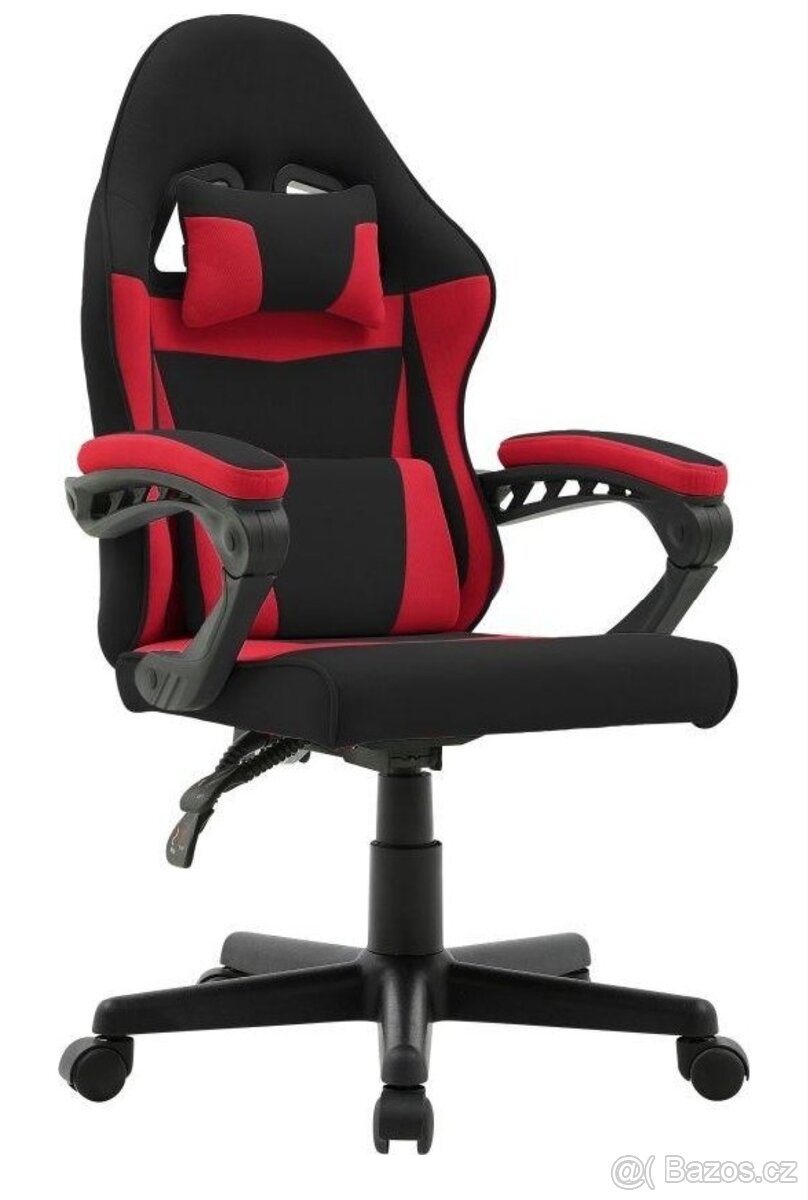 Prodávám Dětskou herní kancelářskou židli Dino černá/červená