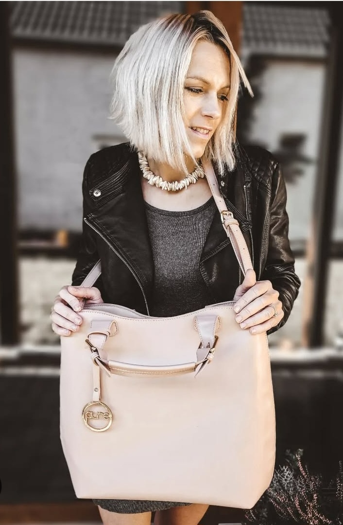 Větší světle růžová kabelka Pure London Rose - nová