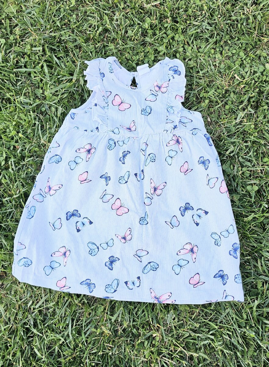 Nové šatičky s motýlky H&M vel.86(12-18m)