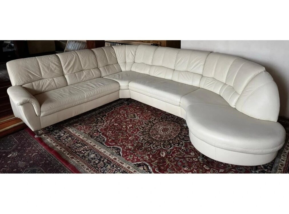 Rohová kožená sedací souprava, 3302