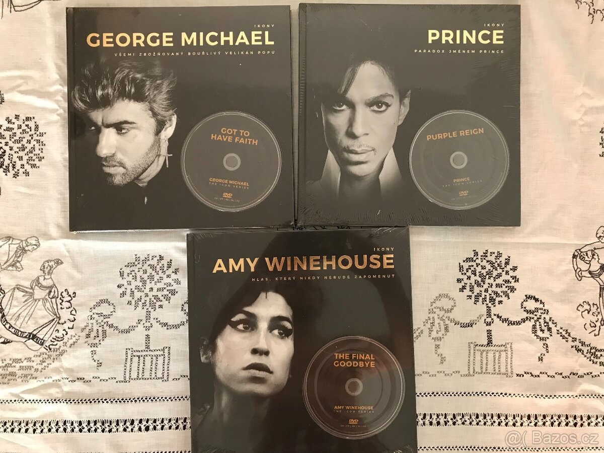 Ikony: Prince, George Michael, Amy Winehouse.