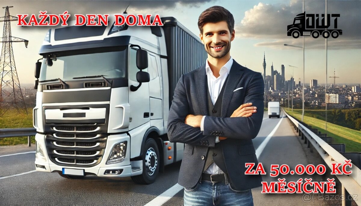 řidič C+E, denně doma, možnost parkování Most - Cheb