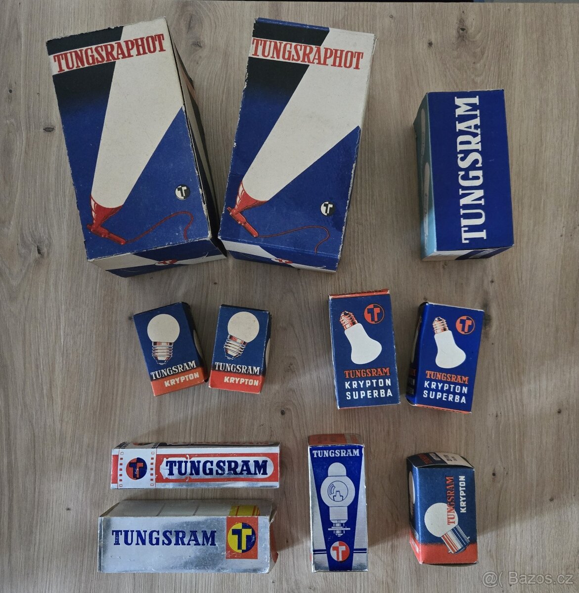 Starožitné žárovky Tungsram a Tungsraphot-B