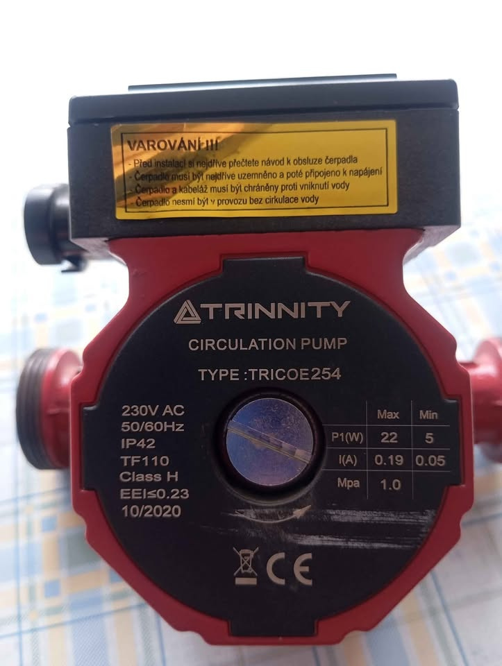 Prodám oběhové čerpadlo TRINNITY s funkcí auto režimu,s nízk