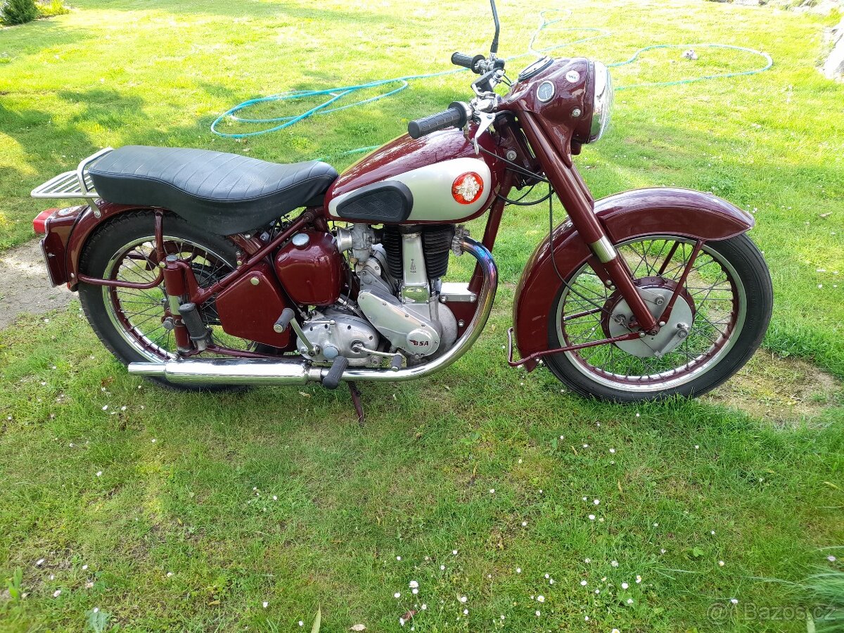 Bsa B33 500 ohv, bílé TP SPZ r.v. 1953