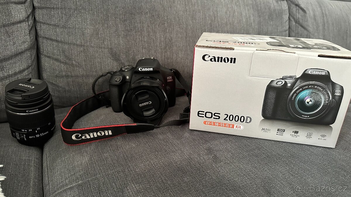 Canon EOS 2000D, 2 objektivy, 1.5 roku zbývá záruka