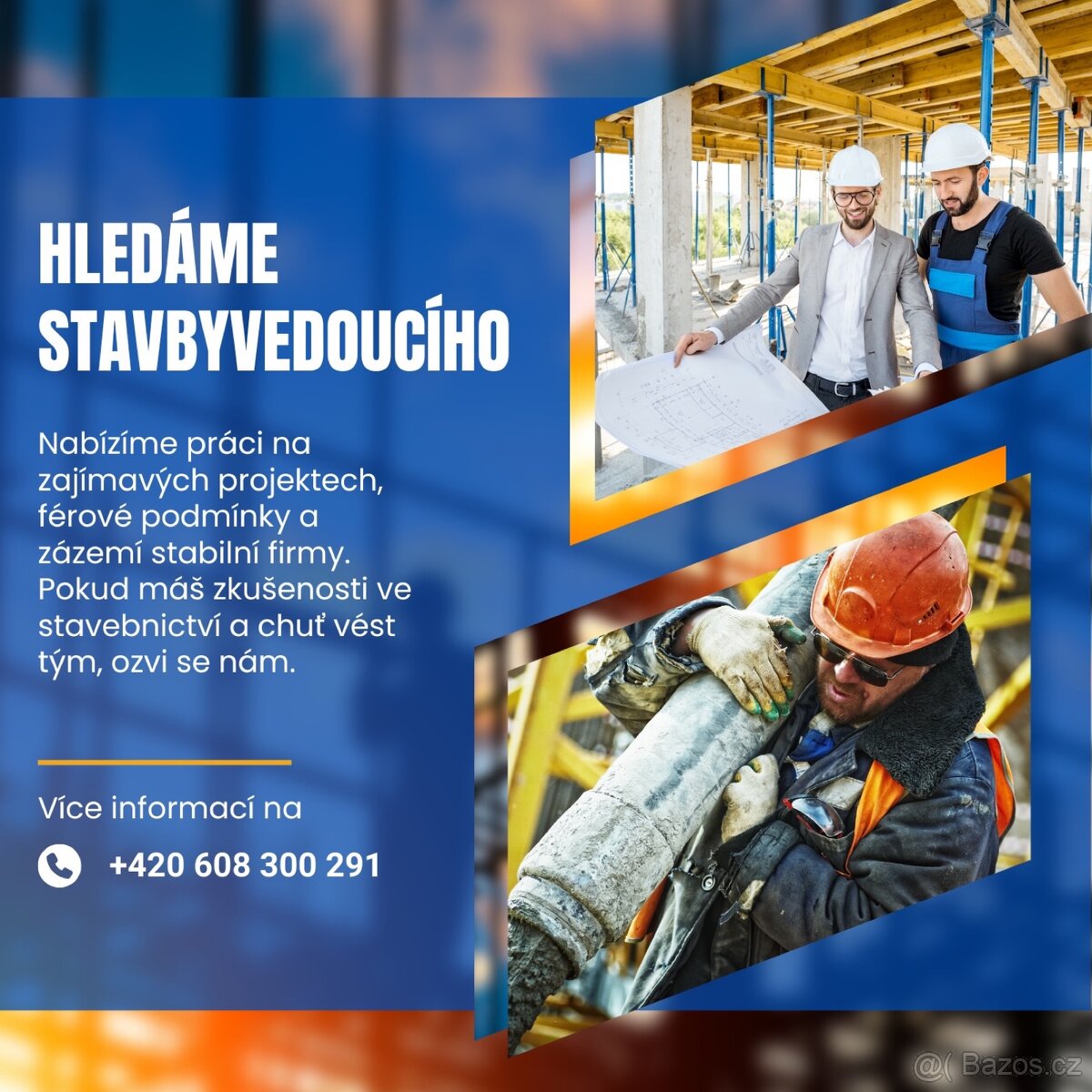 HLEDÁME STAVBYVEDOUCÍHO