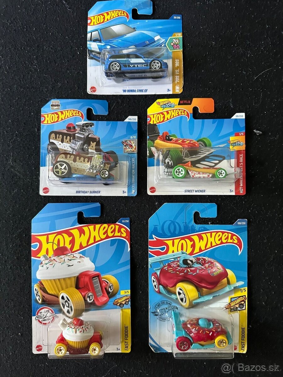 Hot wheels autíčka nove neotvorene 5 kusov (T)