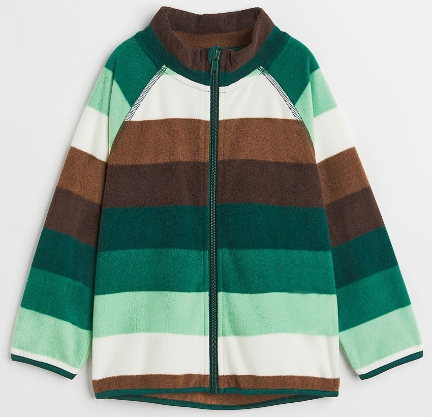 ☘️ PRUHOVANÁ MIKINA H&M flíska vel. 122/128 ☘️