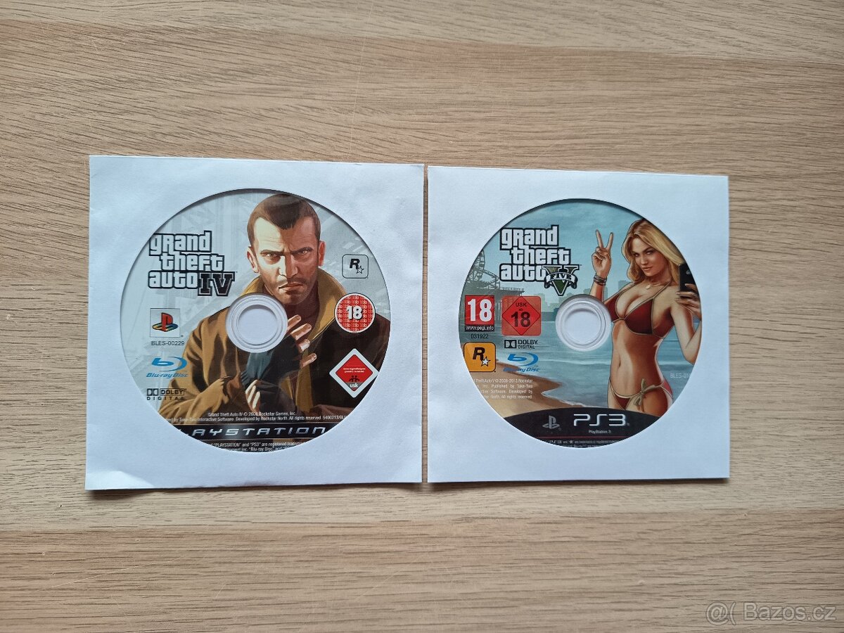 GTA 4 + GTA 5 na Ps3