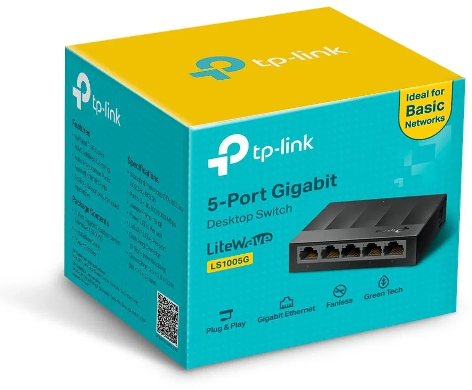 Switch TP-Link LS1005G (5x RJ45 10/100/1000 Mb/s)