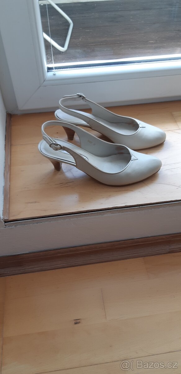 Kožené lodičky Deska