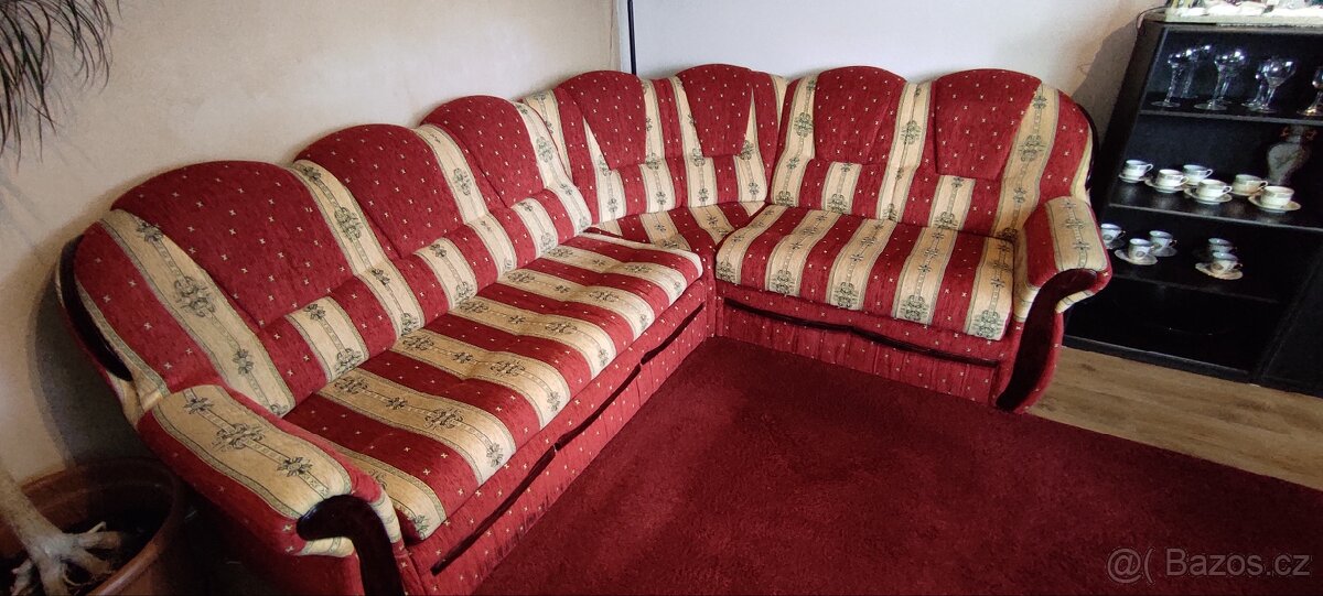 Rohová sedací souprava rozkládací