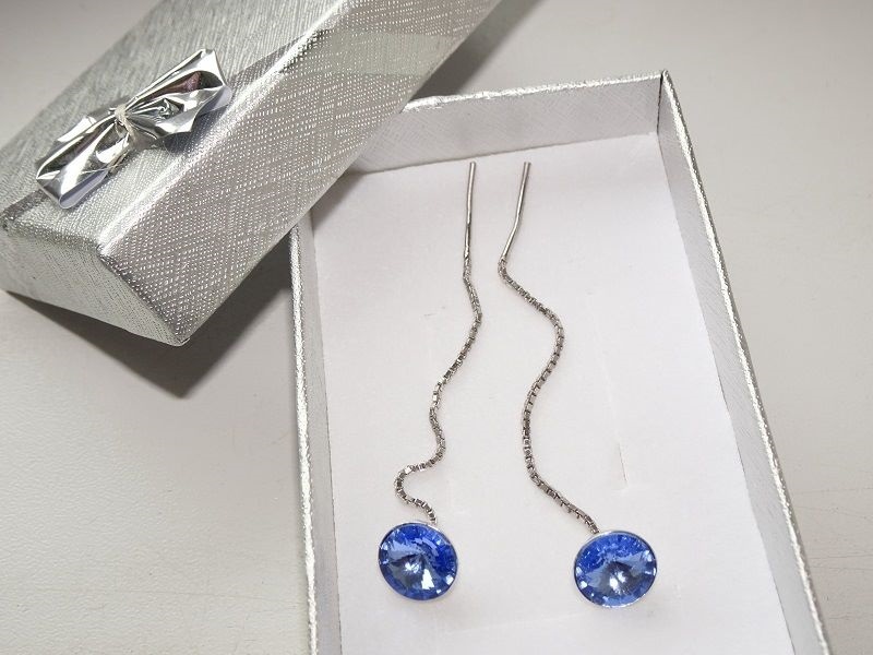 NOVÉ náušnice osazené rivolkama Swarovski Elements